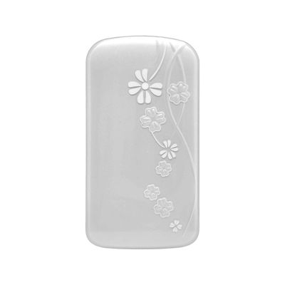 calidad  Decorative IMD Parts Process With Double Sided Film Off White Flower Design fábrica